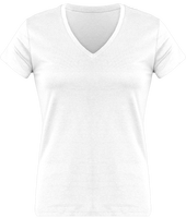 Camiseta mujer cuello en V manga corta