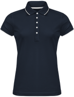Polo Mujer Cuello Banda Contraste