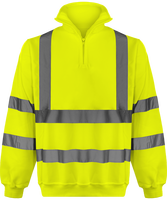 Sudadera alta visibilidad 1/4 cremallera