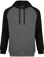 Sudadera bicolor con capucha para adultos