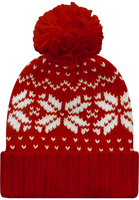 Gorro Motivos Jacquard con Pompón 