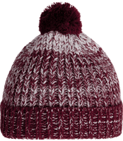 Bonnet à Pompon effet tricoté main