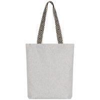 Sac Shopping recyclé à fond plat avec motifs ethniques